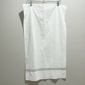 RESTORATION HARDWARE Italian Satin Stitch Pillowcase Sage Green Stripes King